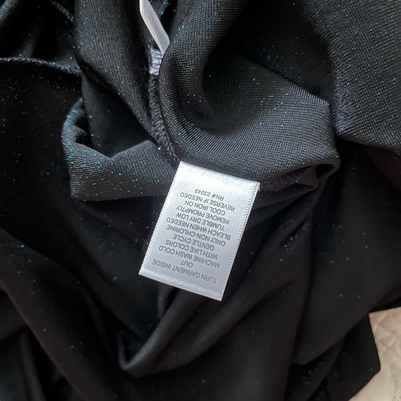 NWT NY & Co Sparkle mock neck long sleeve shirt teal green Size large NY&C - Picture 11 of 11